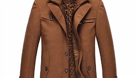 UDOD High Quality Autumn Winter Brand Mens Wool Coats New Fashion Men