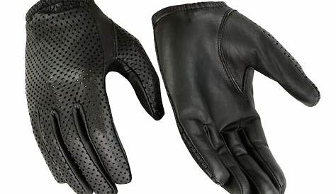 Men Motorcycle Full Finger Leather Gloves Black Windproof Cycling
