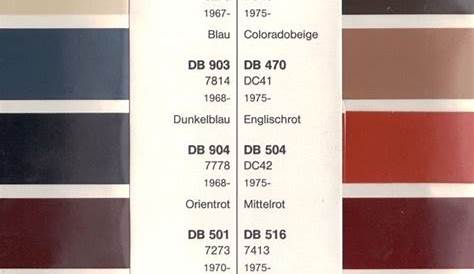 Mercedes Interior Color Code Chart