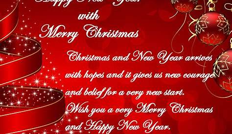 Merry Christmas And Happy New Year Quotes Poetry Worldwide Wishes With With