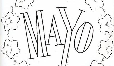 Carteles del mes de Mayo para descargar, imprimir y colorear | Colorear