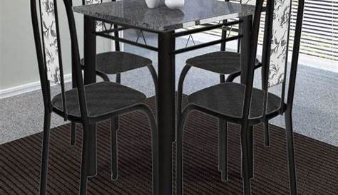 Decormobile - Mesa 4 Cadeiras Ipanema Granito (Retangular)100x60