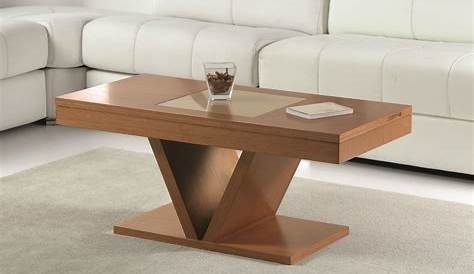Mesa centro moderna tapa madera elevable 25-23 | Center table living