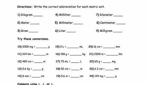Metric Unit Conversion Worksheets | Measurement worksheets, Measurement