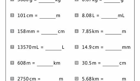 Metric Conversion Worksheet With Answers — db-excel.com
