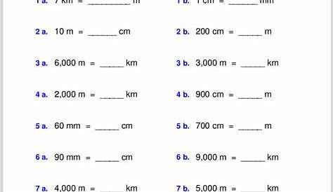 Metric Unit Conversion Practice