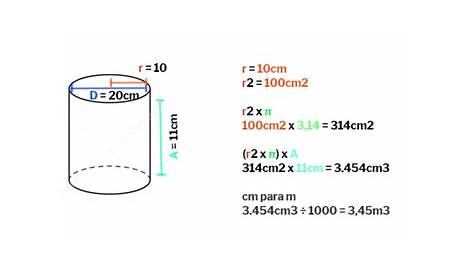 Hallar el volumen de un cilindro de 10 cm de altura y 5,7 de diámetro