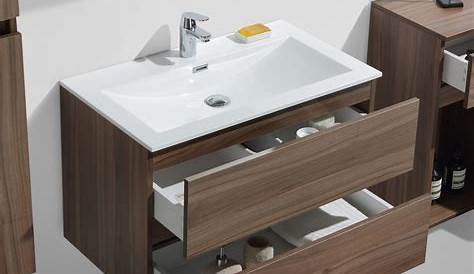 Meuble Simple Vasque 80 Cm Salle De Bain Design SIENA Largeur