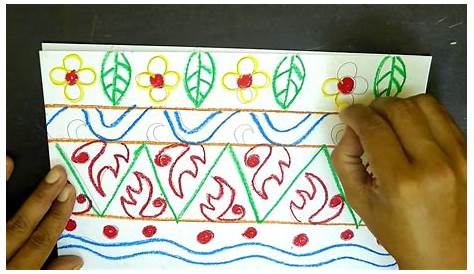 Simple Lukisan Corak Batik Tahun 1 - Simple Batik Drawings For