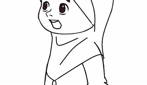 Mewarnai Gambar Mewarnai Gambar Sketsa Kartun Anak Muslimah 33 | Images