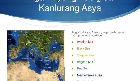 Mapa ng asya at rehiyon nito anyong lupa at anyong tubig