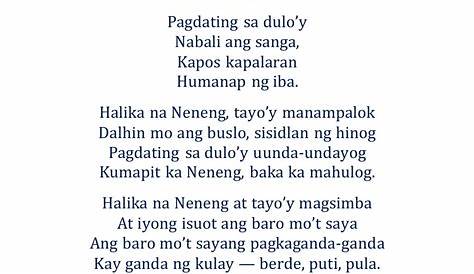 mga halimbawa ng mga awiting bayan sa luzon - Brainly.ph