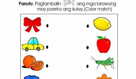 Mga Bagay Na Magkatulad At Magkaiba Worksheet