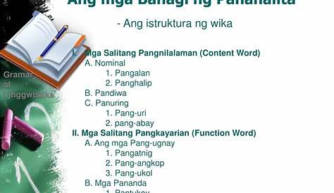 MGA BAHAGI NG PANANALITA... - Wikang Tagalog? o Filipino? | Facebook