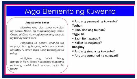 Banghay Aralin SA Filipino 7- Elemento NG Kwento - BANGHAY ARALIN SA