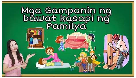 Kindergarten Tungkulin Ng Bawat Miyembro Ng Pamilya Worksheet | sibawate
