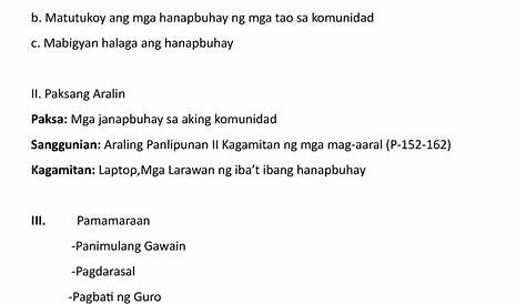 Mga Halimbawa Ng Layunin Sa Lesson Plan