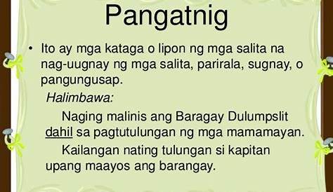 I. Buuin ang hugnayang pangungusap sa bawat bilang. Punan ang patlang