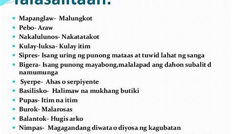 Solution Filipino Talasalitaan Kasingkahulugan At Ang Mga Uri Ng | The