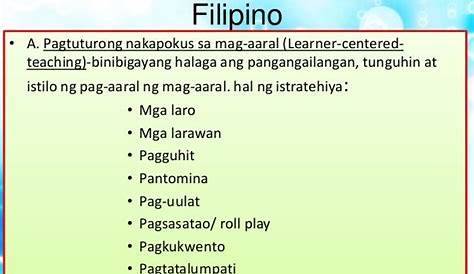 Ang mga pamamaraan at istratehiya ng pagtuturo sa es p