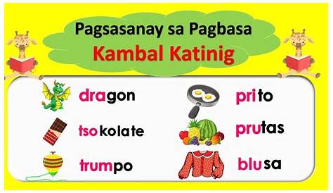 Pagsasanay sa Pagbasa ng mga Salitang may Kambal Katinig-Teacher Ana