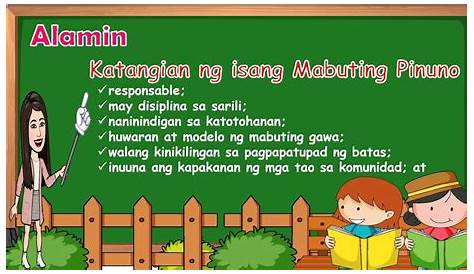 Mga Katangian ng Mabuting Pinuno - Podziel na kategorie