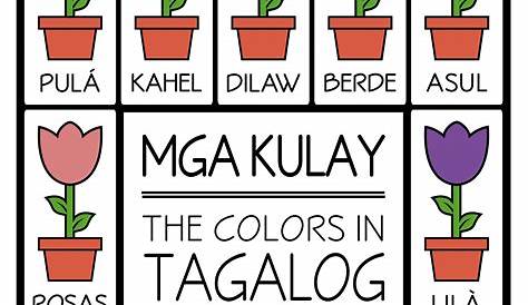 Free Filipino Flashcards Colors Mga Kulay The Filipino Homeschooler