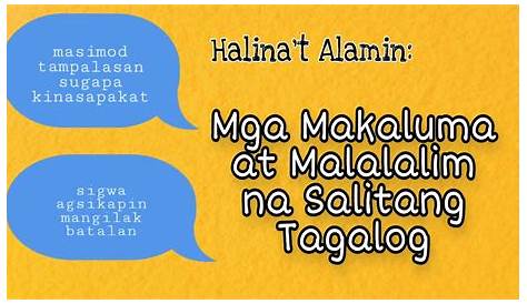 Malalalim na tagalog - Brainly.ph