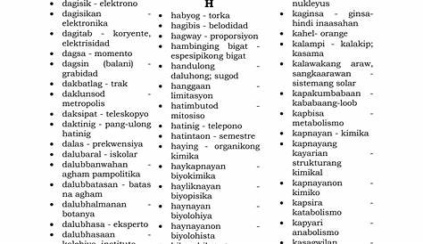 Mga Malalalim Na Salita Sa Wikang Filipino - Vrogue