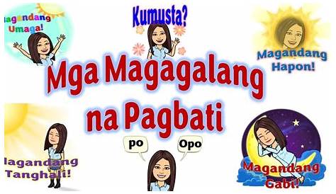 Mga Pagbati (Word Card) - Preschool (teacher made) - Twinkl