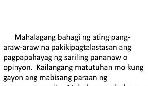 MGA PAHAYAG SA PAGBIBIGAY NG SARILING PANANAW | Grade 10-Filipino - YouTube