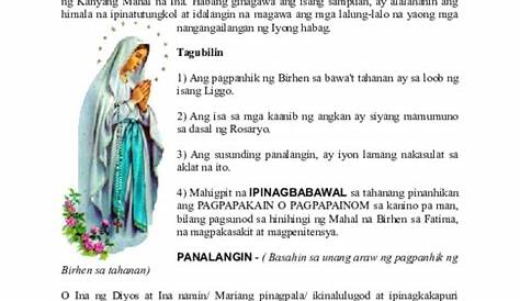 Pagdarasal ng Santo Rosaryo sa Panahon ng Pandemya at mga Panalangin ni