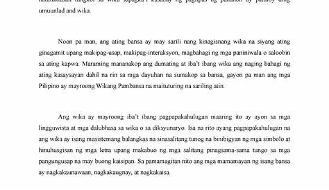 Mga Pananaliksik Tungkol Sa Wikang Filipino