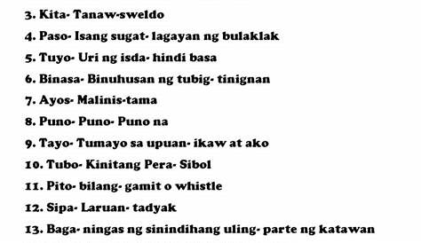 (PDF) Mga salitang magkaparehong baybay ngunit magkaiba ng kahulugan