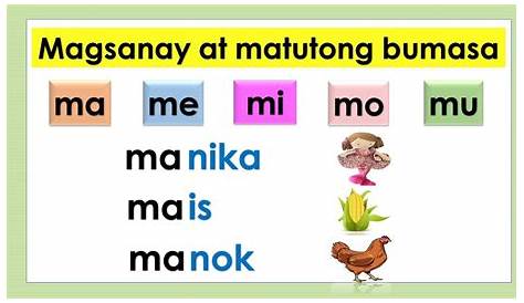 Salitang may pantig na Ma at Sa - YouTube