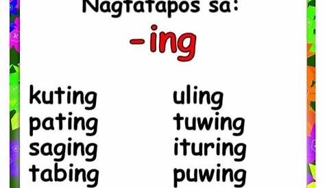 Salitang Nagtatapos Sa Letrang O - MosOp