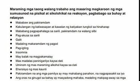 Kawalan Ng Hanapbuhay Ng Maraming Pilipino