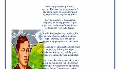 Mga Tula Ni Jose Rizal | Spanish Language Literature | Philippines