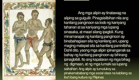 Ang Kalagayang Panlipunan ng mga Unang Pilipino