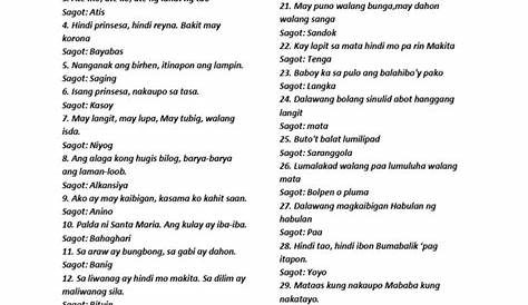 MGA BUGTONG 1. Kung kailan mo pinatay, saka pa humaba ang buhay. Sagot