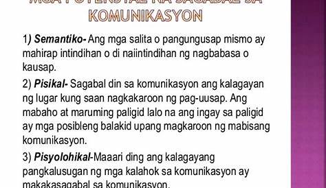 Mga Potensyal na Sagabal sa Komunikasyon - YouTube