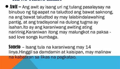 mga uri ng tula - philippin news collections