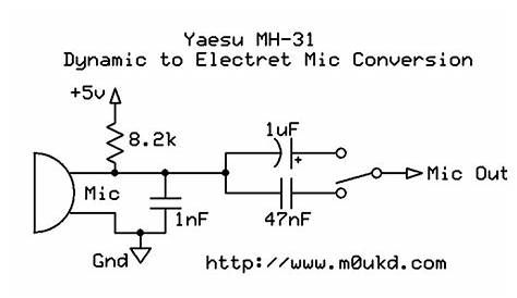 Yaesu MH31 Electret Condenser Mic Modification M0UKD Amateur Radio