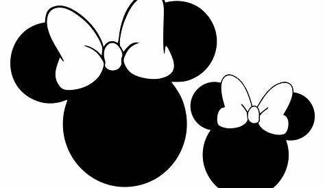 Mickey Minnie Mouse Head Silhouette | Minnie mouse template, Minnie