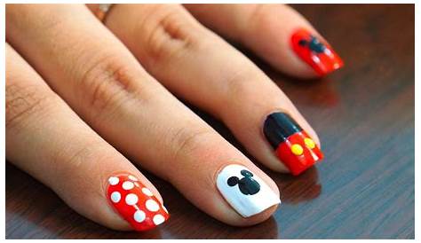 Mickey Mouse Nail Design Art At Home Easy & Cool In Steps