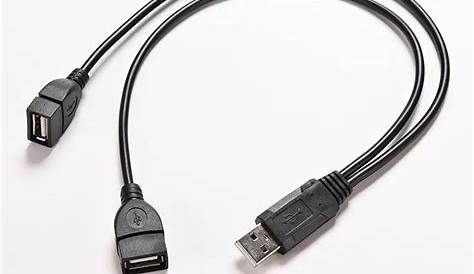 Micro Usb Splitter 1 Male 2 Female Duttek Mini USB Y Cable, Mini USB To