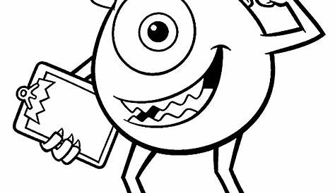 Mike from Monster Inc coloring pages for kids, printable free | Monster
