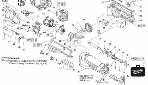 Milwaukee 652121 (Serial 981C) Milwaukee Sawzall Parts Parts Diagram