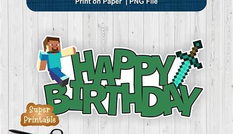 Minecraft Printable Cake Toppers - Printable Word Searches
