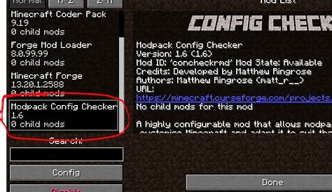 Modpack Configuration Checker Mod 1.16.4/1.15.2 (All Modpack Author